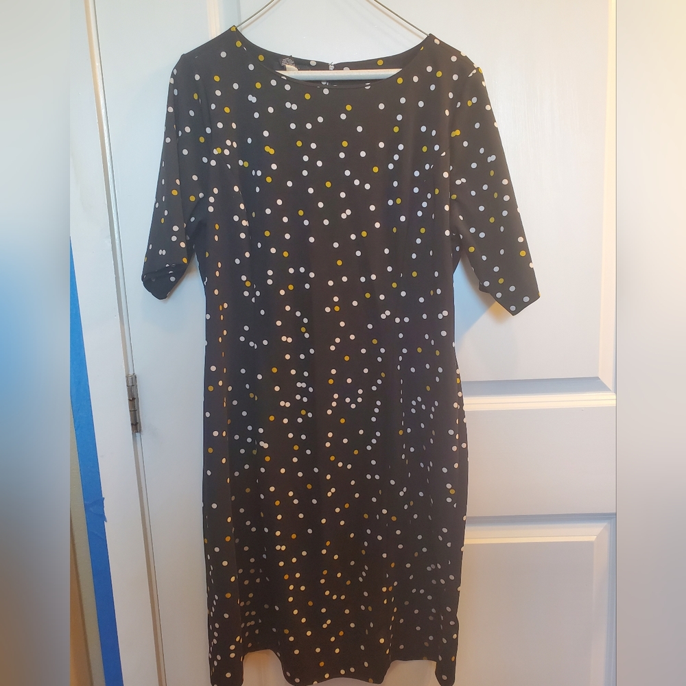 Black Polka Dot Alfani Work Dress -Size 14